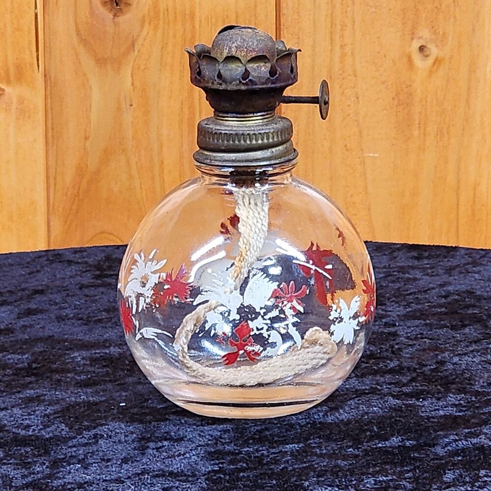 Plume Atwood Perfume Lamp Mini Oil Lamp Rubicon Bottle Floral Glass Acorn